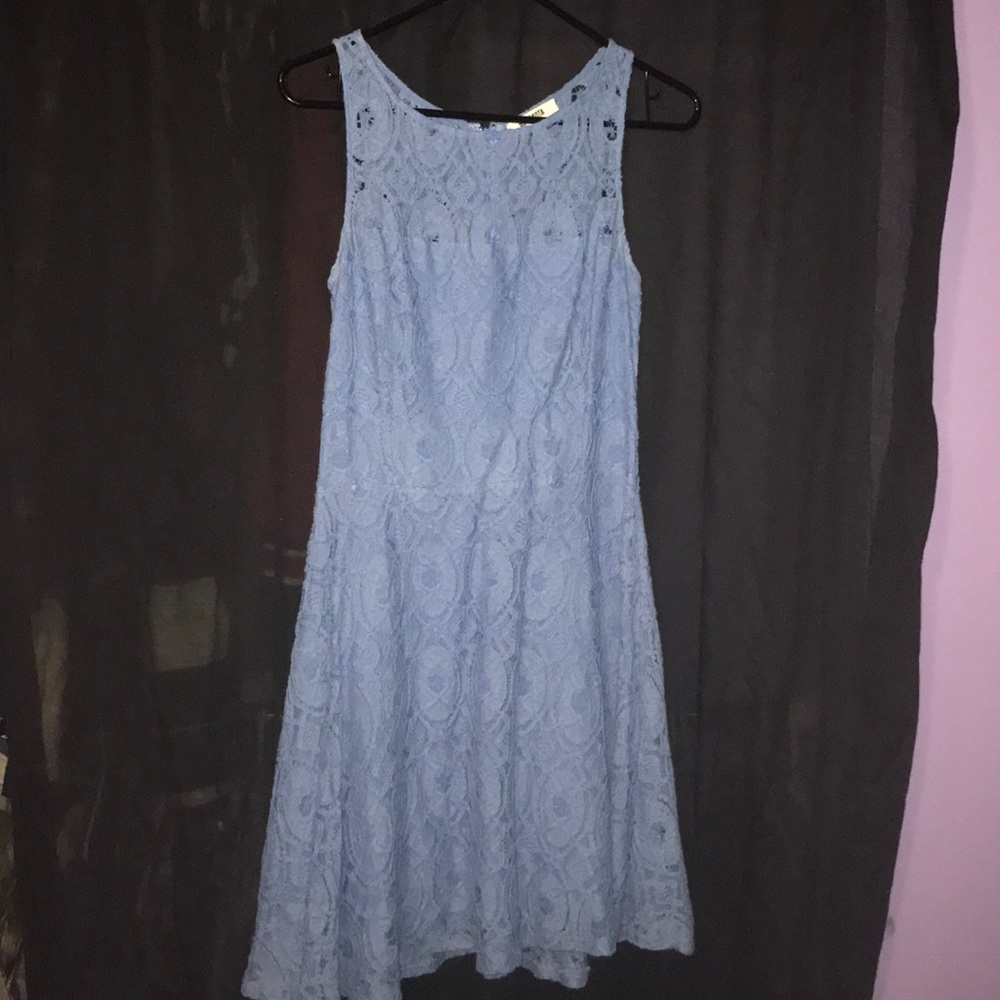 Blue lace dress